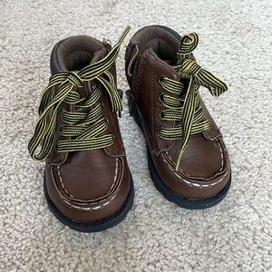 Carters Baby Boy Boot with Side Zip - Size 4, Brown